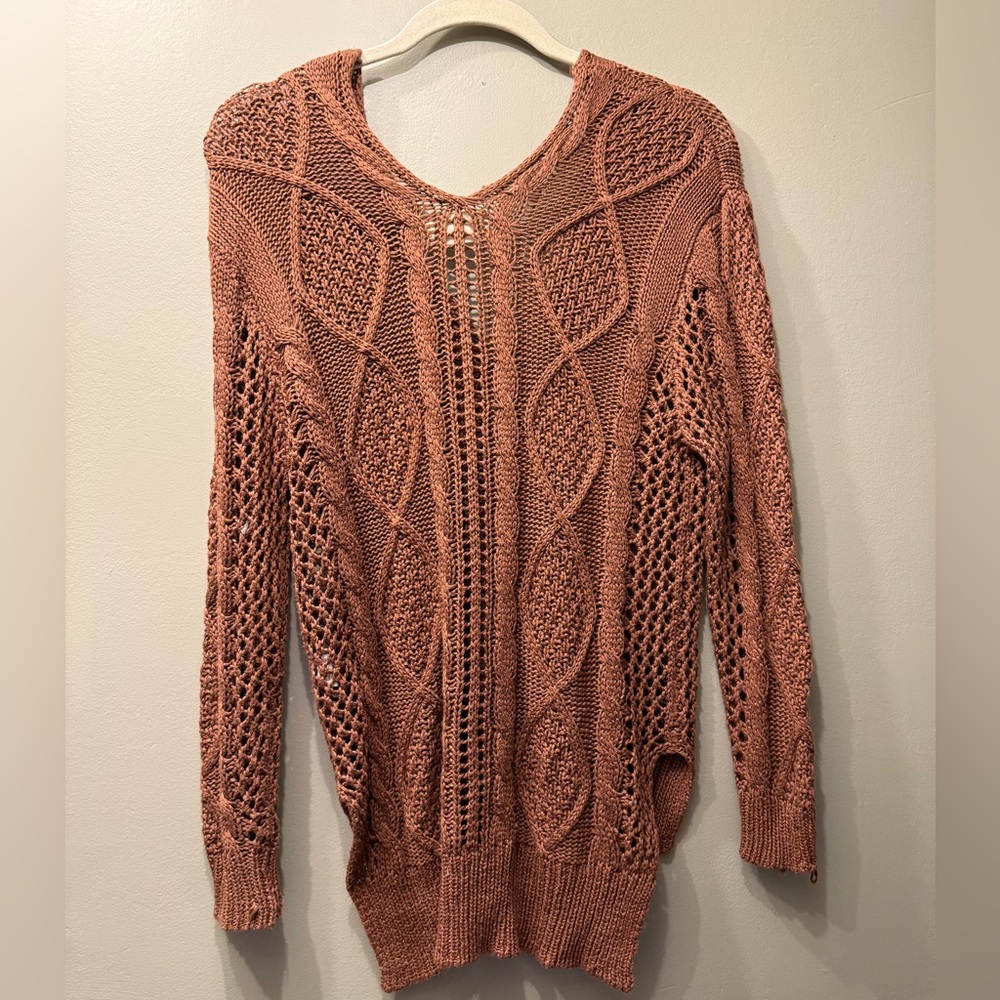 Rust Knit Cardigan - Picture 2 of 2